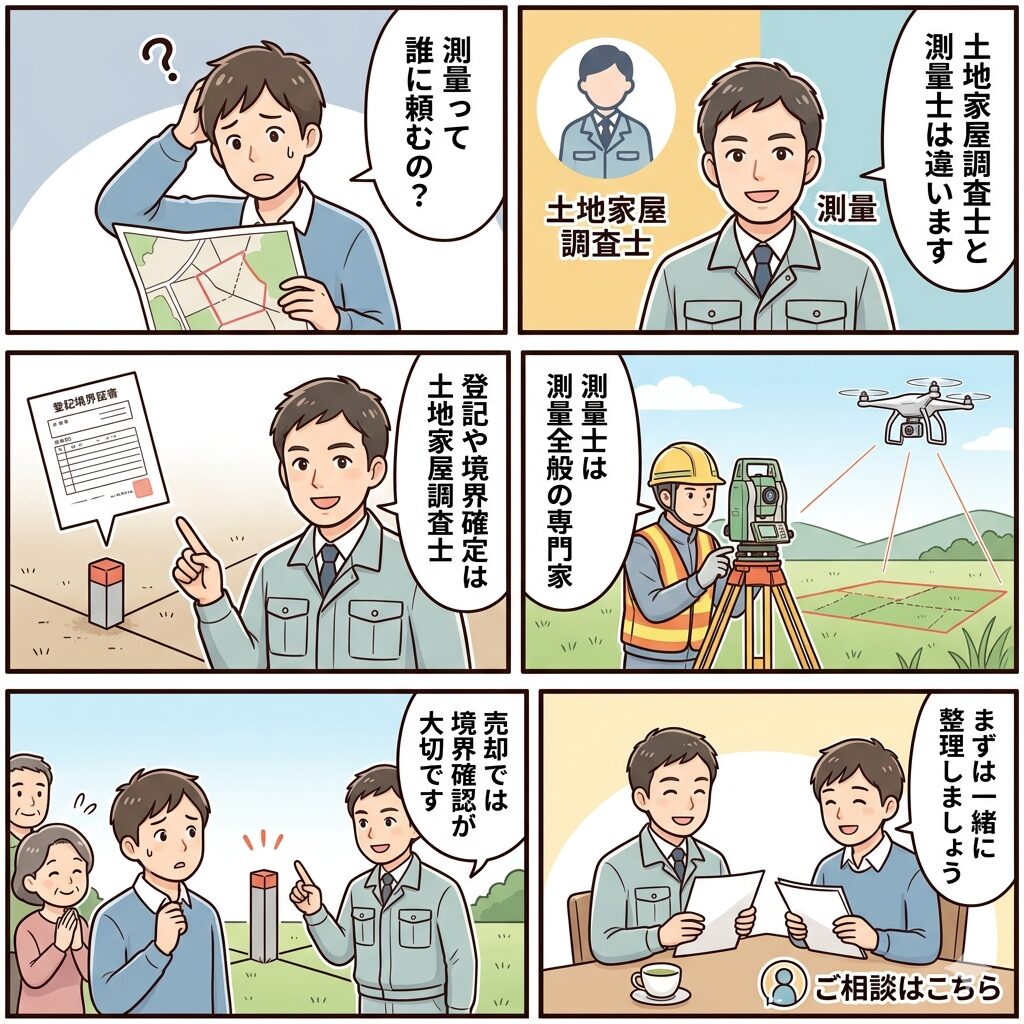 測量士と家屋調査士の違い