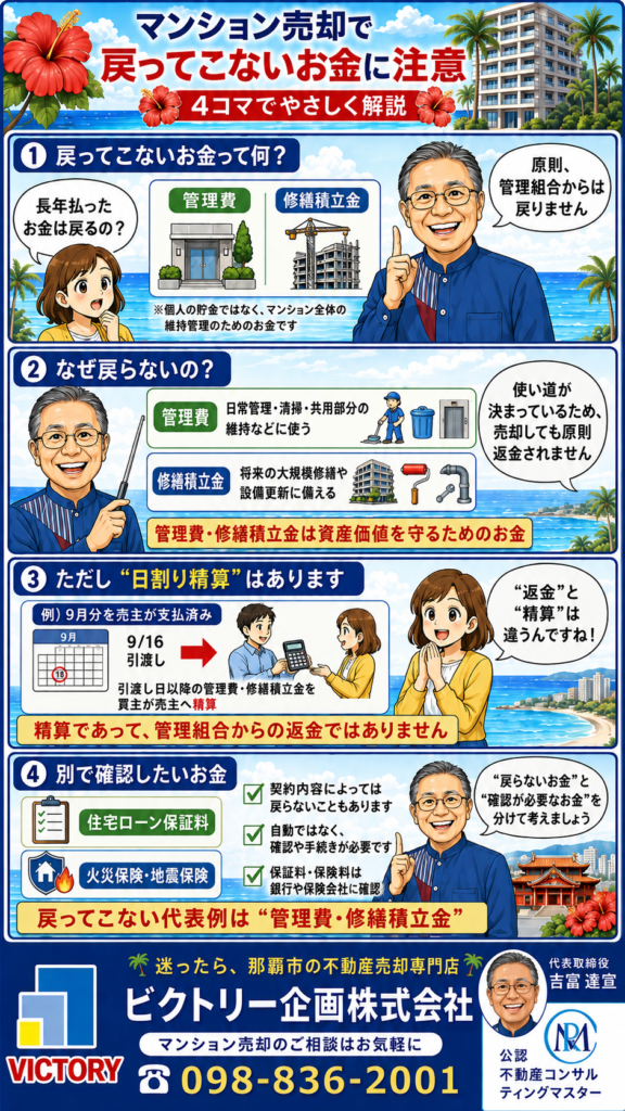 マンション売却で戻ってこないお金に注意!管理費・修繕積立金の正しい考え方